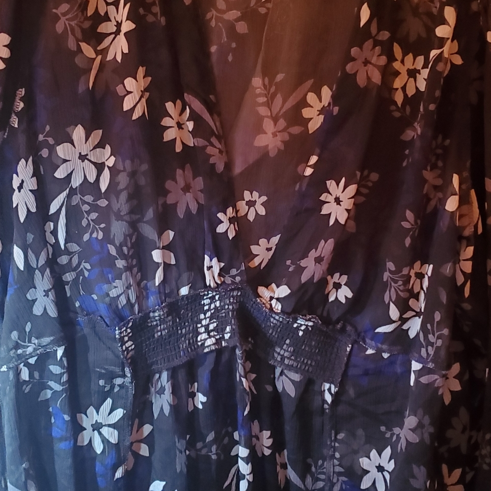 Plus size 3x or maternity blouse smocked waist
